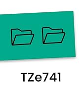 Brother Genuine P-touch TZe741 Label Tape in cardboard pack: Black on Green 18mm
