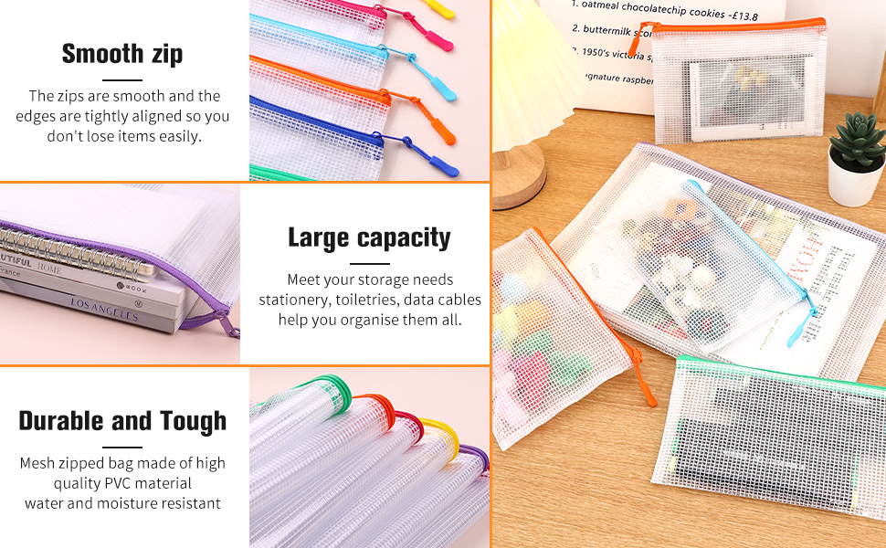 mesh bags with zipper