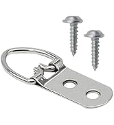 PERFORMORE 20 Pack of D-Ring Picture Hangers with 40 Screws, Heavy Duty Double Hole Frame Hanging...