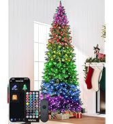 9FT Smart Pencil Christmas Tree with 550 LED Lights - App Control DIY Colors, Music Sync 1437 Bra...