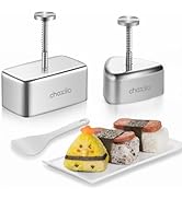 Choxila 3 Pack Onigiri Mold Stainless Steel, Musubi Mold Rice Mold Kit, Maker Press, Classic Tria...