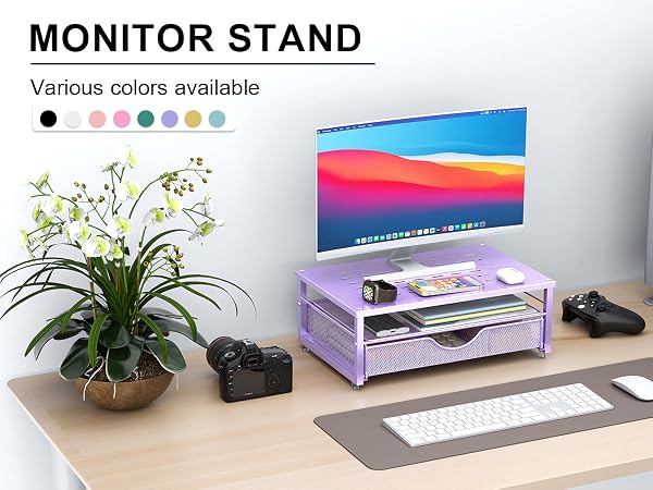 Purple monitor riser
