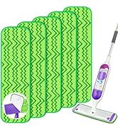 Reusable Mop Pads Compatible with Swiffer PowerMop, 5 Pack Power Mop Refill Pads Microfiber Moppi...