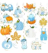 36pcs Thanksgiving Little Pumpkin Party Hanging Swirls Decor,Blue Boy Little Pumpkin Thanksgiving...