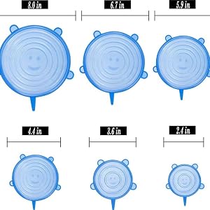6 Silicone Stretch Lids