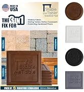 Stable the Table-6 Pack-Walnut Square, Furniture Leveler & Riser, Anti-Slip Sofa Gripper for Hard...