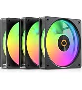 Ocypus Gamma F12 Elite ARGB 120mm Reverse PC Case Fans,Special Light Effect | Up to 1800RPM,9-Bla...