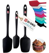 DI ORO Silicone Spatula Set - Rubber Kitchen Spatulas for Baking, Cooking, & Mixing - 600°F Heat-...