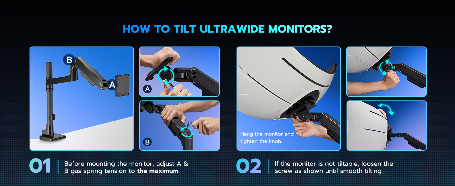 how to tilt ultrawide monitors