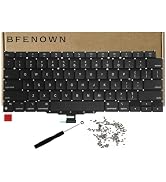 Bfenown US QWERTY Keyboard Replacement Kit for MacBook Air 13" M1 (A2337, Late 2020) – Includes S...