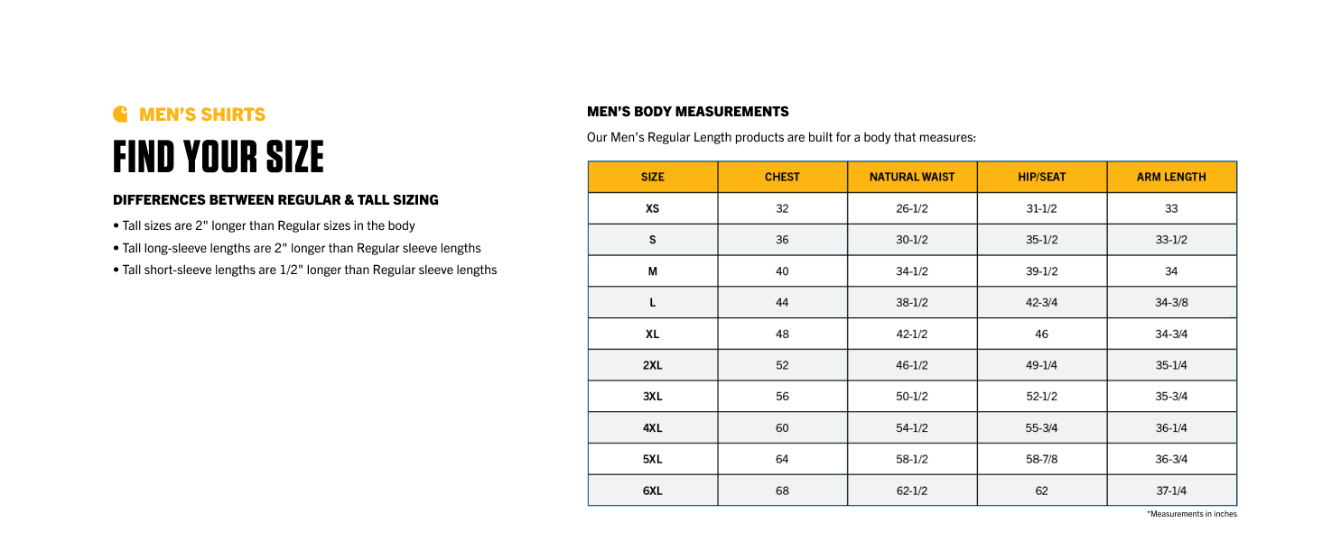 Men's Size Chart