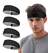 Sukeen Sports Headbands for Men, Moisture Wicking Sweat Bands Headbands Non-Slip, Breathable Elas...