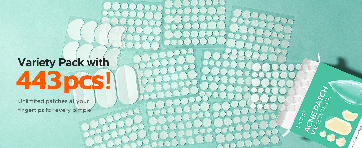 Pimple patches variety pack with 443 pcs