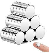 30 Pack 10×3mm Rare Earth Magnets for Crafts, Small Magnets, Round Magnets, Neodymium Magnets for...