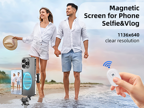 phone vlog selfie monitor screen