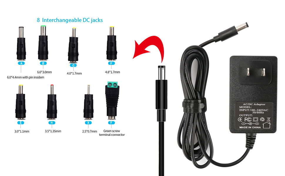 6V Power Supply AC Adapter DC 6Volt Power Adapter Charger