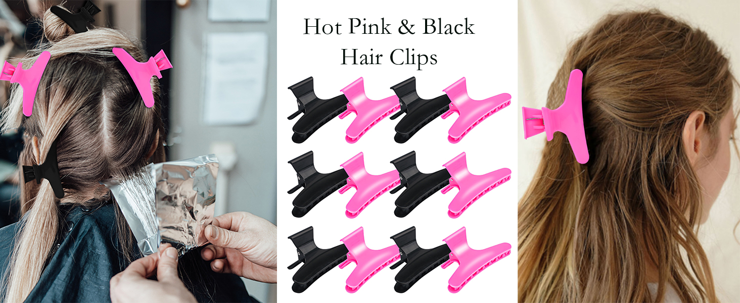 hot pink clips