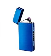 SKRFIRE Lighter, Fuel-Free Electric Lighter Windproof Dual Arc Lighter Flameless Plasma Lighter P...