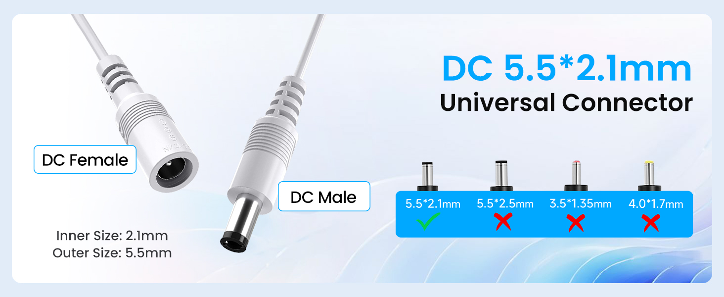 DC 5.5*2.1MM Universal Connector