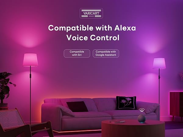Smart LED RGBCW Floor Lamp Compatible with Alexa, App Control