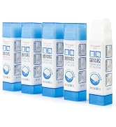 Smilo Square Glue Sticks 12g (0.42oz), Flat Tip No-Roll Washable, 5 Pack | Acid-Free, Dries Clear...