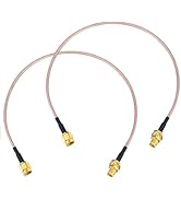 Boobrie 2-Pack RPSMA Coax Cable RG316 RP-SMA Male to RP-SMA Female Bulkhead Mount Coaxial Cable 1...