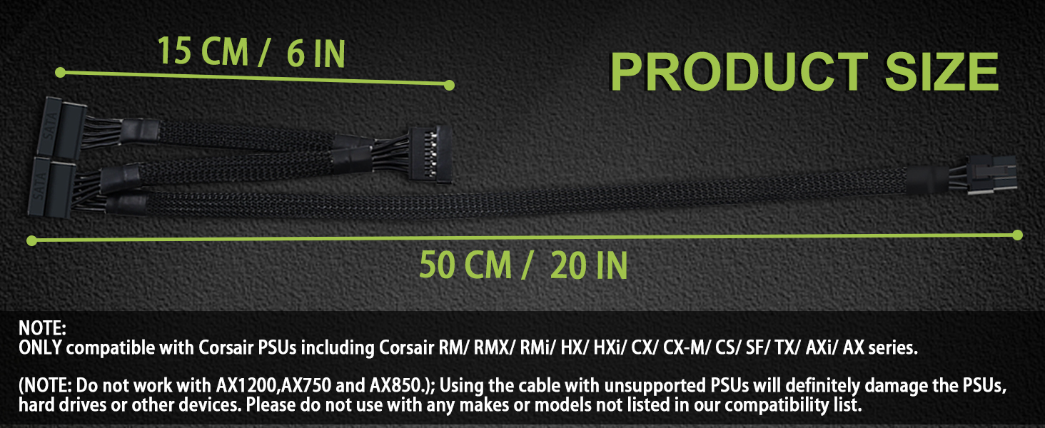 SATA Power Cable for Corsair PSUs