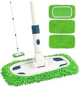 ZHAYAO Sweeper Mop System with 3 Reusable Microfiber Mop Pads | Dry and Wet Multi Surface Floor C...