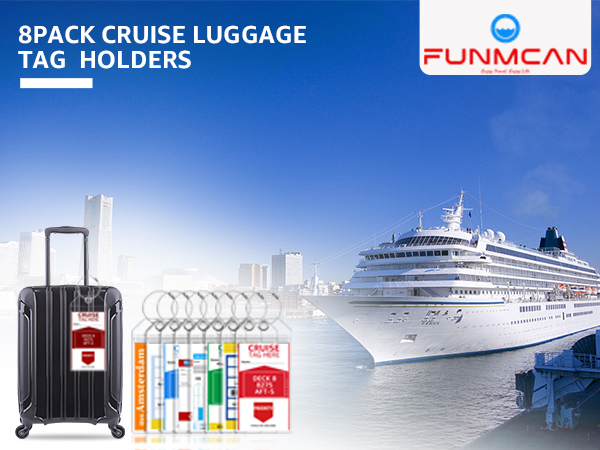 Cruise luggage tag holder for Carnival cruise ships