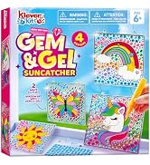 Klever Kits 4PCS Window Art, 2-in-1 Gems and Gels Suncatcher, 2 Ways to Play Diamond and Gels, Ar...