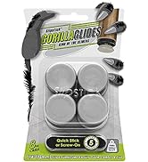 GorillaGlides CB323 1-1/4 Inch Furniture Sliders / Chair Glide Floor Protectors (Set of 8 Glides)...