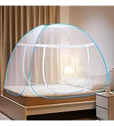 YIJUHOU Pop Up Bed Mosquito Net, L79 x W71 x H59 Inch Large Folding Netting Bed Tent with Bottom ...