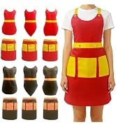 YWGYWG Waitress Apron with 3 Pockets Work Aprons for Women | Durable water-resistant fabric featu...