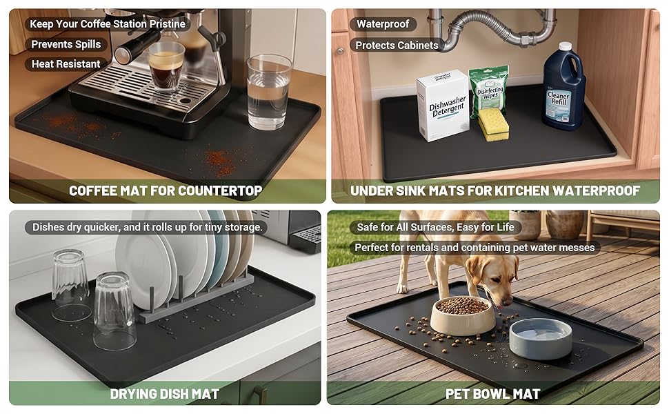 coffee mats for coffee bar coffee pot mats for kitchen counter rubber coffee mat for countertop