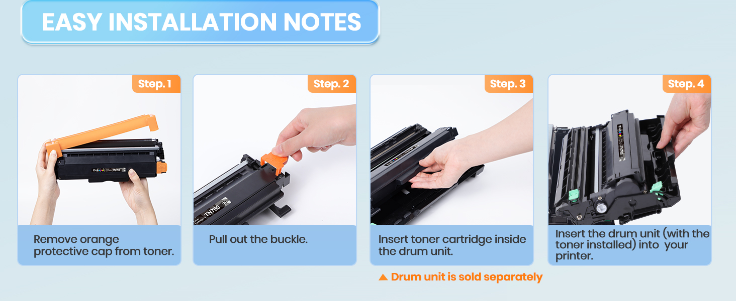 E-Z Ink Compatible TN760 Toner Cartridges Replacement for Brother TN-760 TN730 TN-730