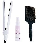 InStyler Curation Ceramic Styling Iron - Flat Iron Hair Straightener Bundled with Solutions Gloss...