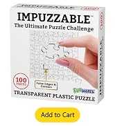 Funwares ImPuzzable Insanely Impossible Puzzle: Clear Acrylic Jigsaw Puzzle for Adults, Every Pie...