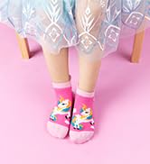 AMENLAN Kids Girls Unicorn Ankle Socks Cute Novelty No Show Cartoon Cotton Socks 6 Pairs