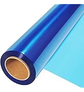JOYIT Blue Cellophane Wrap Roll (100’ Ft. Long X 17.5” in. Wide) - 2.5 Mil Thick Transparent Blue...