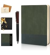 TSFPapier A5 Lined Notebook with Pen & Gift Box 216 Pages PU Leather Journal for Women Men 100GSM...