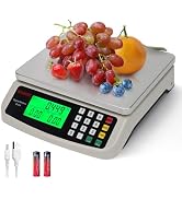 KNSWE Commercial Food Scale 40KG Large Digital Kitchen Scale Baking Cooking Bread Meat Weight Pri...