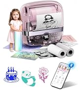 Memoking Mini Printer - T02 Pro Print Pods Sticker Printer Portable Thermal Inkless Sticker Maker...
