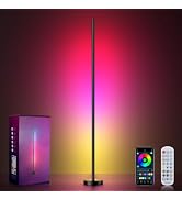 OIYN Smart RGBICW LED Corner Floor Lamp - 16 Million DIY Colors, 68+ Scenes, Music Sync, App & Re...