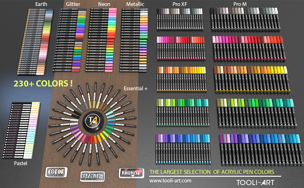 230 plus acrylic paint pen colors