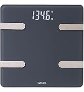 Taylor Bluetooth Smart Body Composition Scale for Body Weight, Body Fat, Water, Muscle and Bone M...