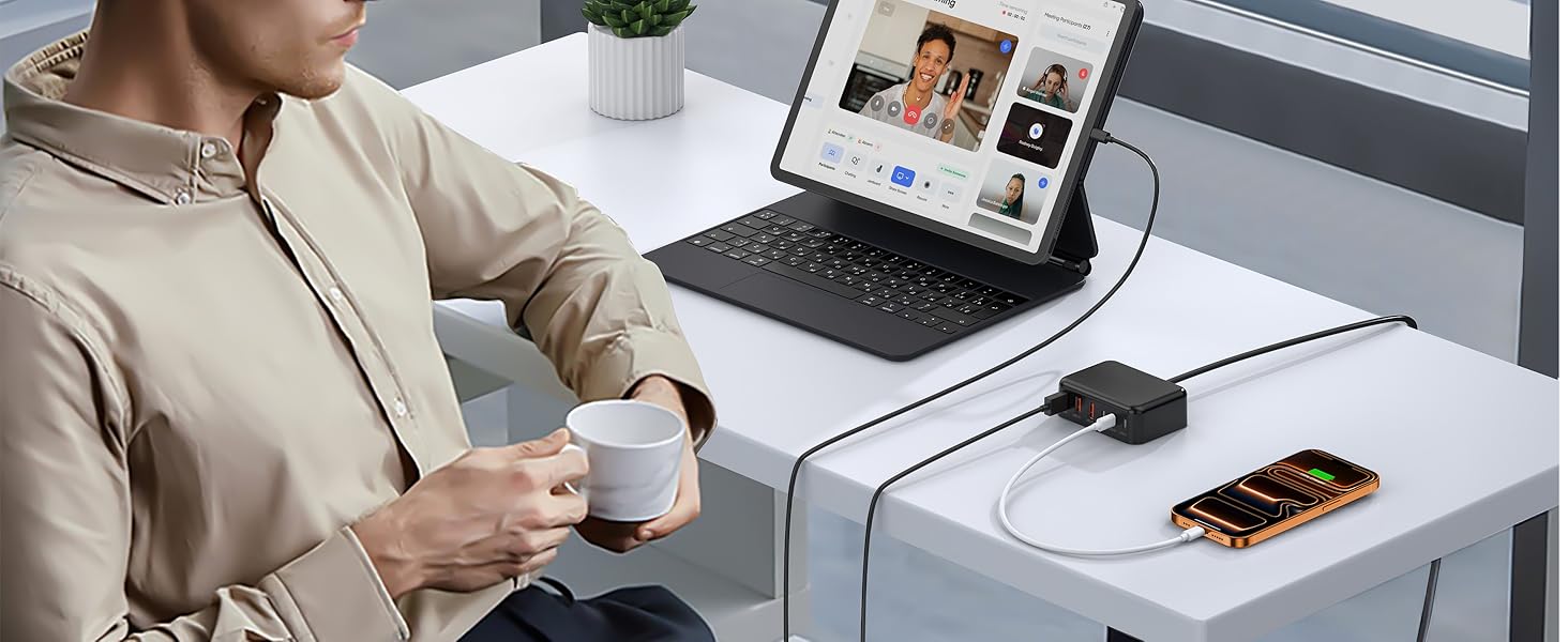 6 Ports for Fast Charging