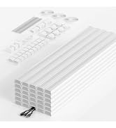 Yecaye TV Cord Hider, 472in Cord Cover, Large Cable Hider, Wire Covers for 4 Cords, Cable Raceway...