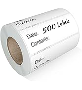 Labelebal 500pcs Food Labels,1 x 3 Inch Freezer Labels Removable for Food Containers, Mason Jar L...