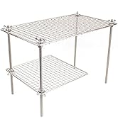 Mastiff Gears Bushcraft Grill Grate, Multi-Use 3D Welded 304 (18/8) Stainless Steel High Strengt...