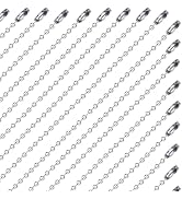 GEKIXUTP 100 pcs Dog Tag Chain Ball Chain Necklace Bulk,Military Dog tag Chain for Men Dog tags C...